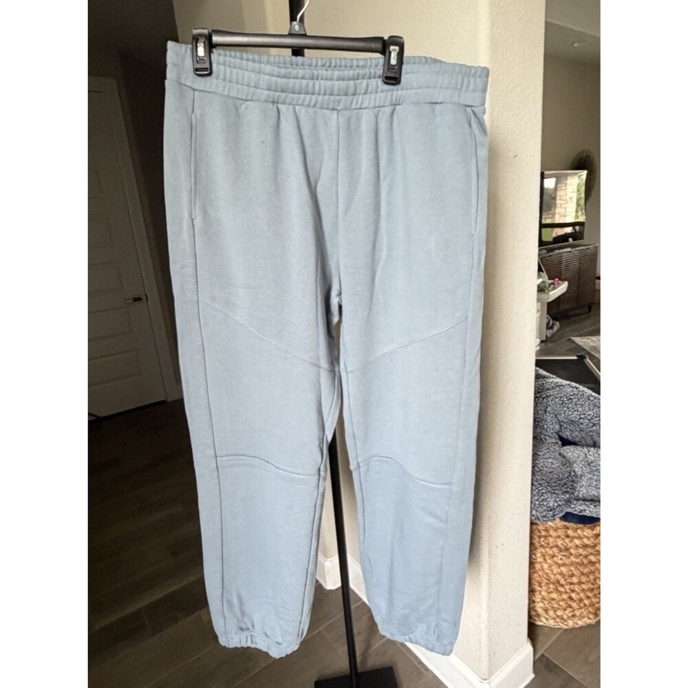 NWOT naked wardrobe Light blue knit lounge pants joggers sweat pants  XL